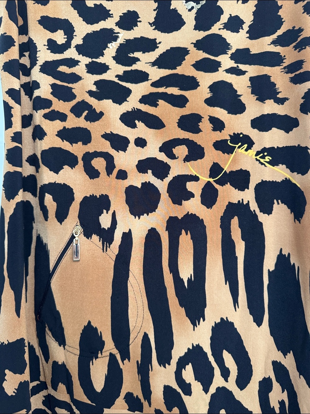Jamie sadock Camel & Black Leopard Print Dress with Size Medium - Picture 11 of 12